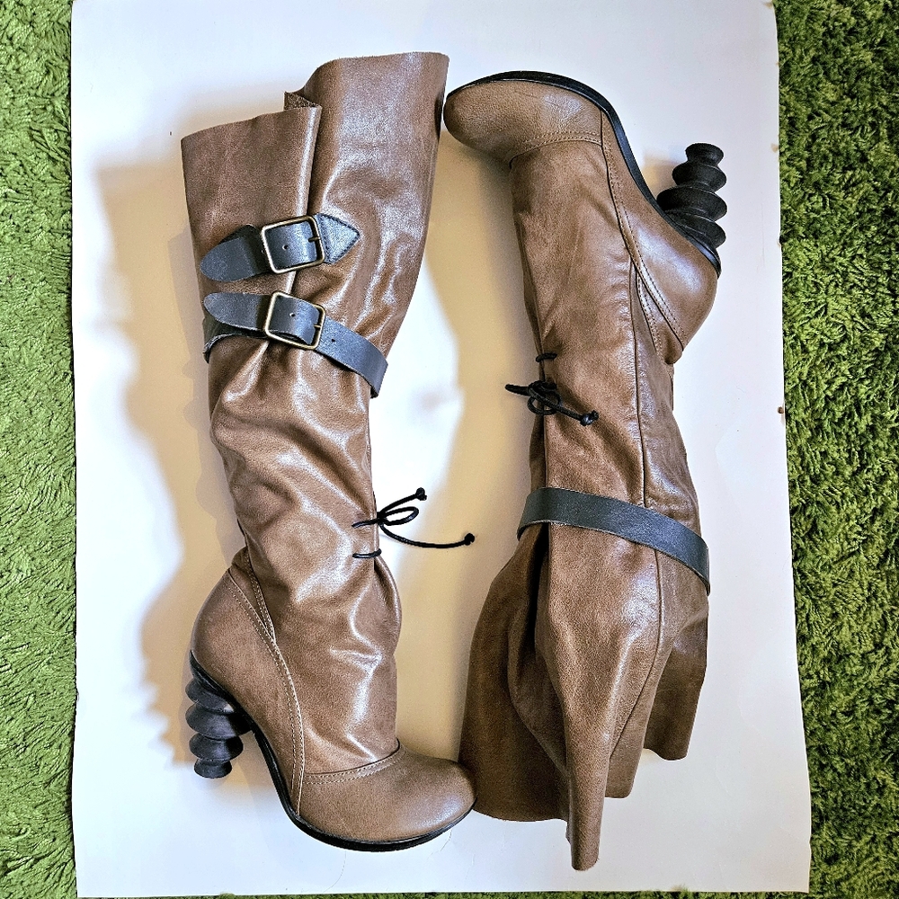 Irregular Choice Women's Fish Finger Sandwich Knee-High Boot